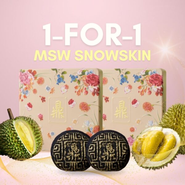 1-FOR-1 Black Gold Mao Shan Wang Durian Snow Skin Mooncake