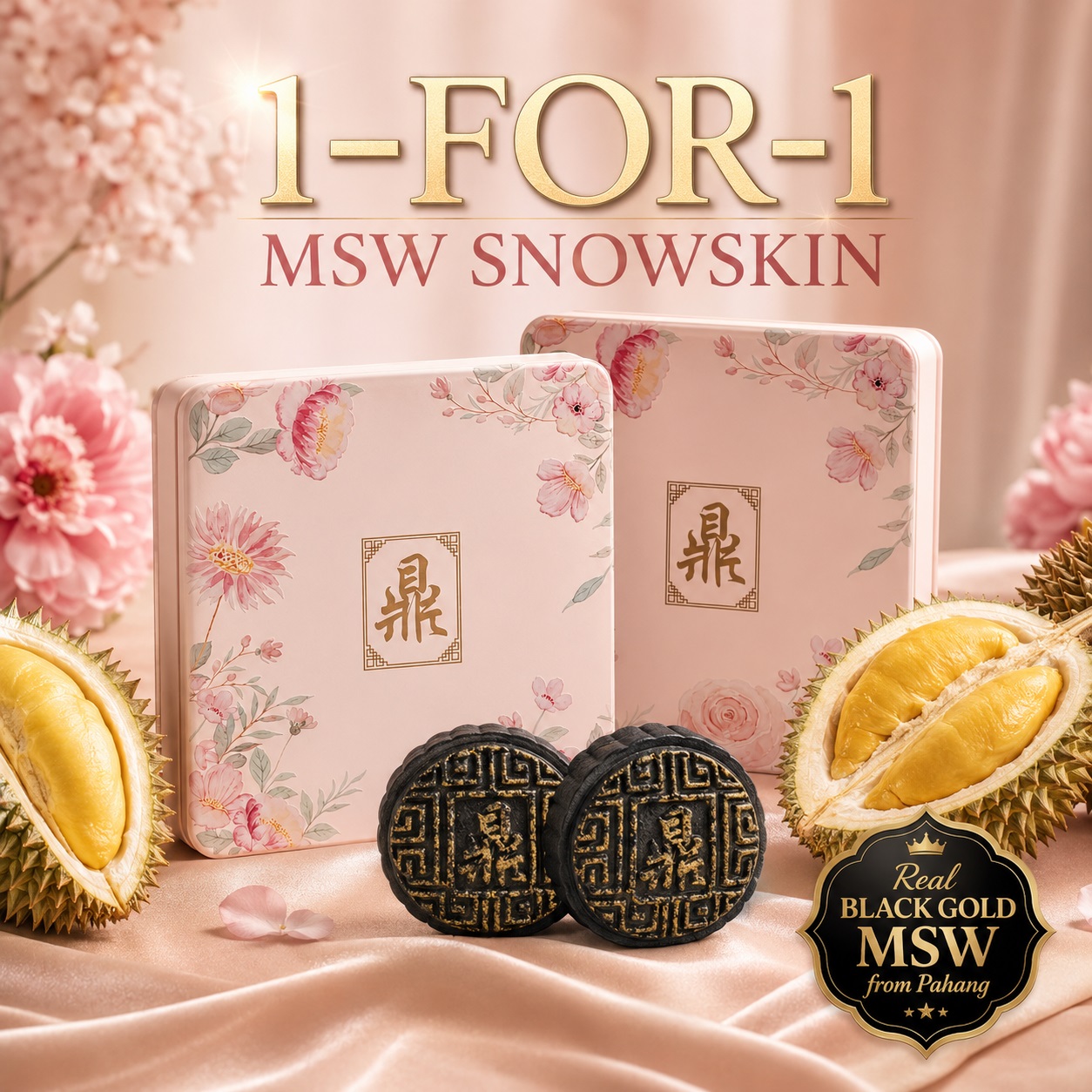 1-FOR-1 Black Gold MSW Durian Snow Skin