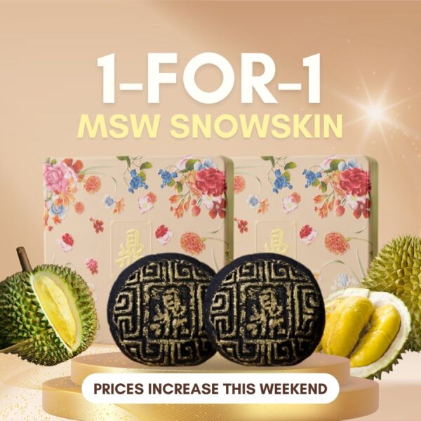 1 for 1 msw durian snow skin mooncake by ding bakery singapore