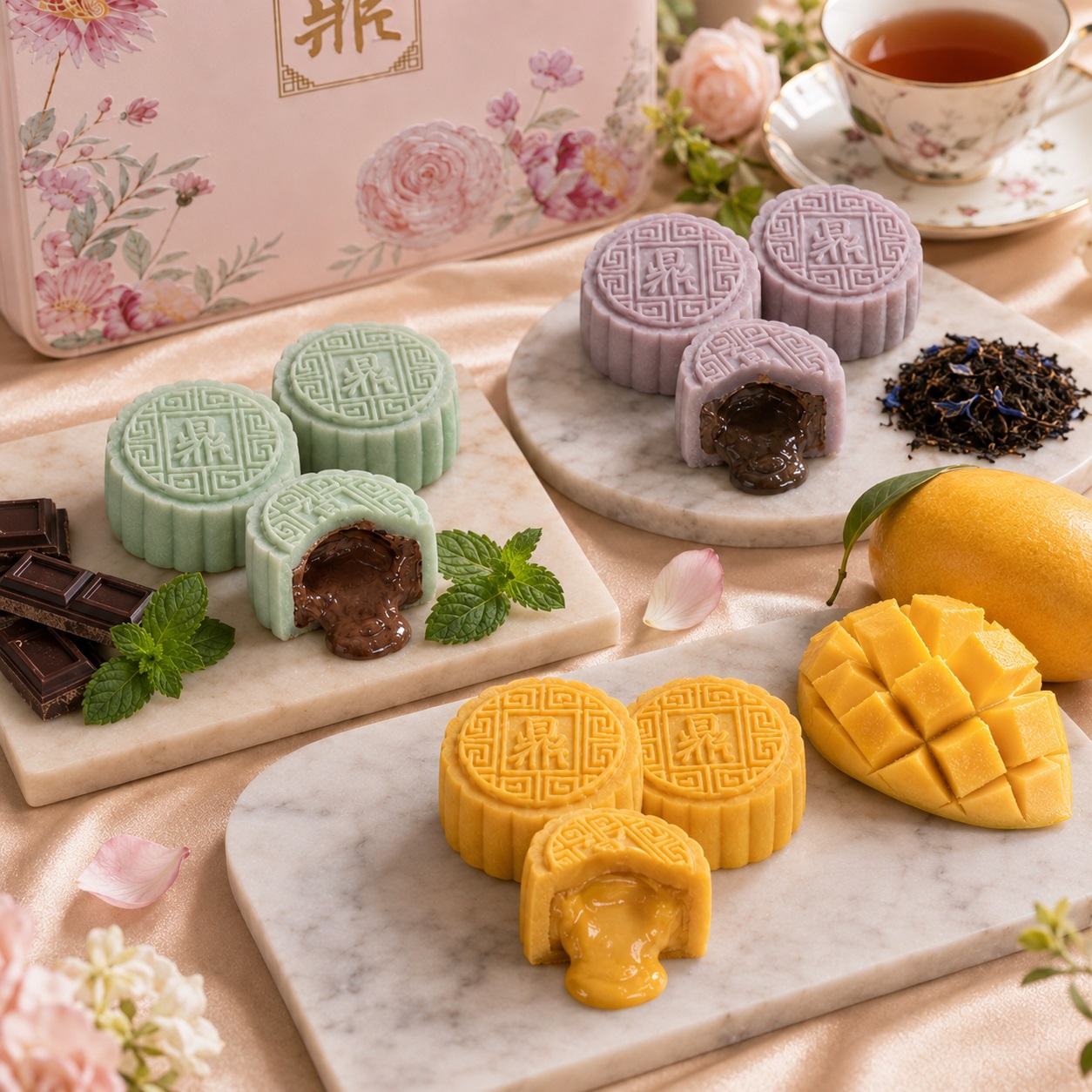 Assorted Lava Snow Skin Mooncakes - Image 2