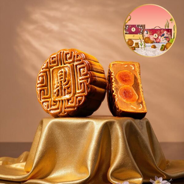 White Lotus Double Yolk Mooncake