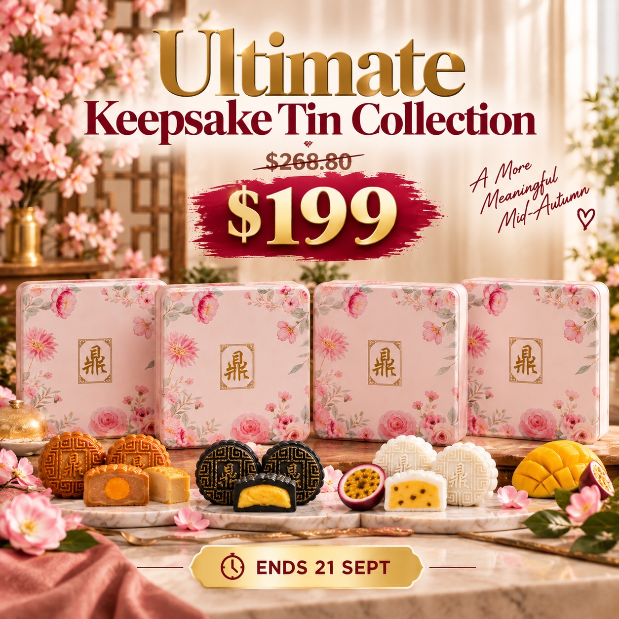 Final Tin Collection — 4 Mooncake Gift Tins
